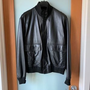 Bullock & Jones leather blouson jacket